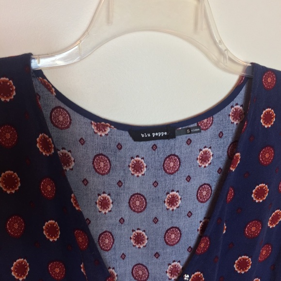 Anthropologie blu pepper Paisley Print Romper - Picture 3 of 4